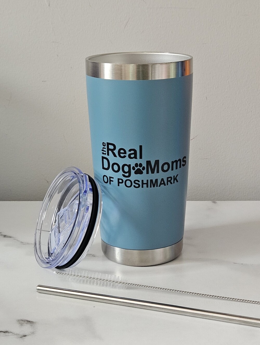 🐶🐾 "The Real Dog Moms Of Poshmark" 20oz Tumbler w/ Lid & Straw- Pick 1 - Picture 8 of 14